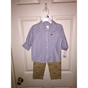 Carter’s Button Up Shirt & Khaki Set